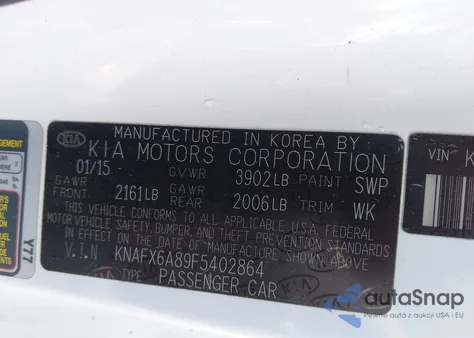 2015 Kia Forte Koup Ex from USA, damaged, VIN KNAFX6A89F5402864